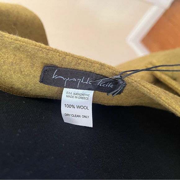 NWT Ioanna Kourbela Green Wool Coat Dress Size Small - Picture 9 of 16